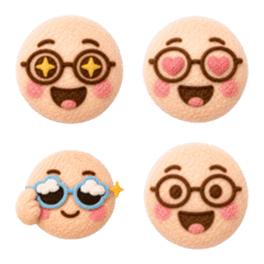 軟萌眼鏡女孩表情貼