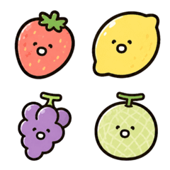 ゆるかわフルーツたちの絵文字