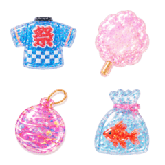 ぷっくり♡夏祭りシール