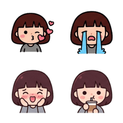 Cute short-haired girl -1