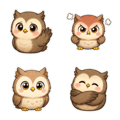 フクロウのふわかお。