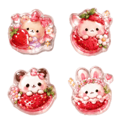 อิโมจิสตรอว์เบอร์รีและสัตว์｜coco♡