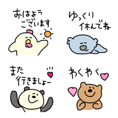 Cute animals, emojis!..