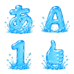 水っぽい文字