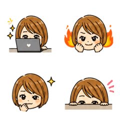Everyday Emojis: Cozy Short Bob Style