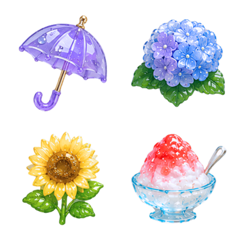 【動く♪】梅雨から初夏♡つやかわモチーフ