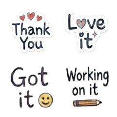Quick Reply English animed Handwritten