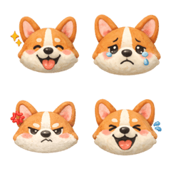 ♡雲朵兔兔表情貼66♡威爾斯柯基犬♡