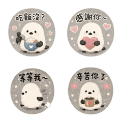 Lovely Long-tailed Tit stickers