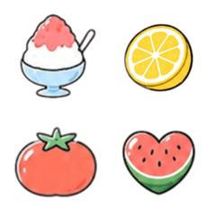 Summer fruits and vegetable Emojis