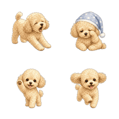 Fuwamoko Toy Poodle Moving Emoji