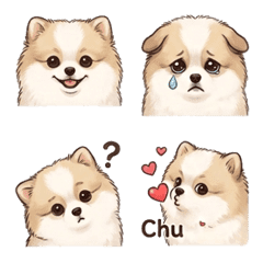 Pomeranian Line Emoji 96