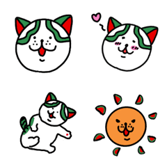 スイカねこの絵文字
