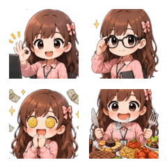 上班女孩表情貼