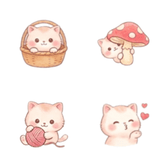 Sweet Pastel Mochi Cat