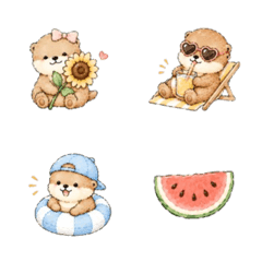 Sweet Summer Otter Emoji
