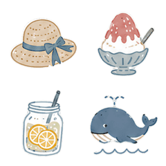 Cute Scandinavian Summer Emojis