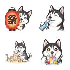 夏天到了！哈士奇！【黑色】