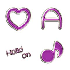vivid purple 3d alphabet res VOL1