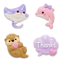 Glossy Ocean Animal Deco Parts