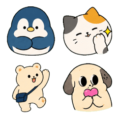 Marumochi Animals Polite Stickers