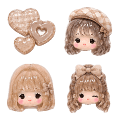Cafe Girl Resin Charms