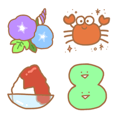 Cute,simple summer emoji