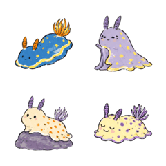 Oddly Cute Sea Slug Emojis