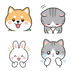 Cute and relaxed pastel animal emojis