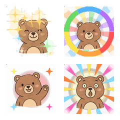 Hand-drawn Simple Cute Bear Emojis