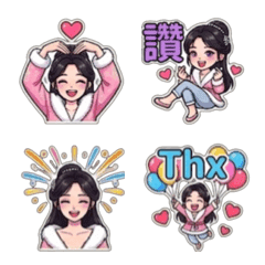 Encouraging emoji stickers