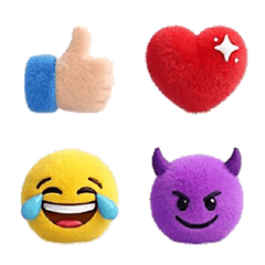 Fluffy expressive emojis