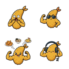Macho Fried Shrimp Emoji