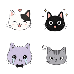 Quirky Cute Cat Face Emojis