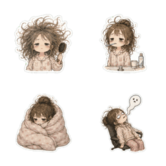 Burnout Girl Planner Emoji