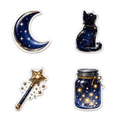 Glossy Starry Sky Emojis