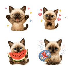 Siamese Kitten: Daily & Summer Emoji