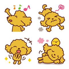 Toy poodle "Mofupoo"_ Emoji Ver.14