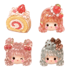Sweet Resin Girl Emoji