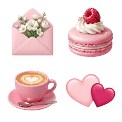 Cute pink & dreamy-style emojis