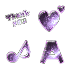 alphabet Vol1 dark purple sparkle