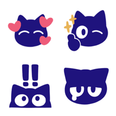 simple blue cat emoji