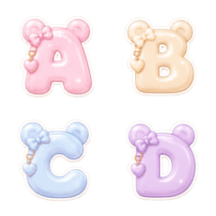 くま耳アルファベット絵文字