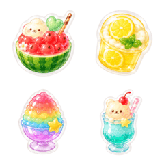 夏のぷっくりスイーツ絵文字