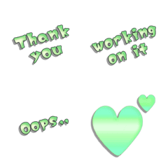 green lime gradient alphabet Vol1