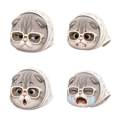 Scarf Cat Emoji Many Moods