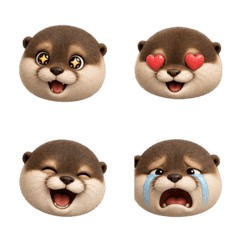 Otter Emoji Many Moods