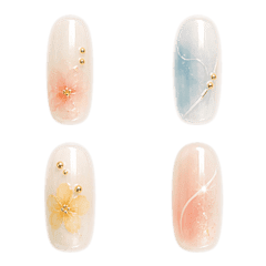 美甲圖鑑｜花晴暈染