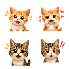 Expressive Kitten Emoji