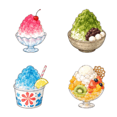 Colorful Shaved Ice Emojis